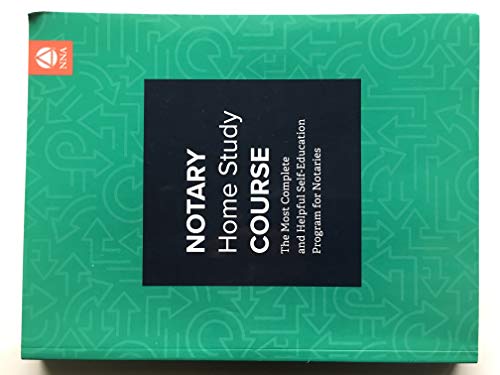 Notary Home Study Course 1597672394 Book Cover