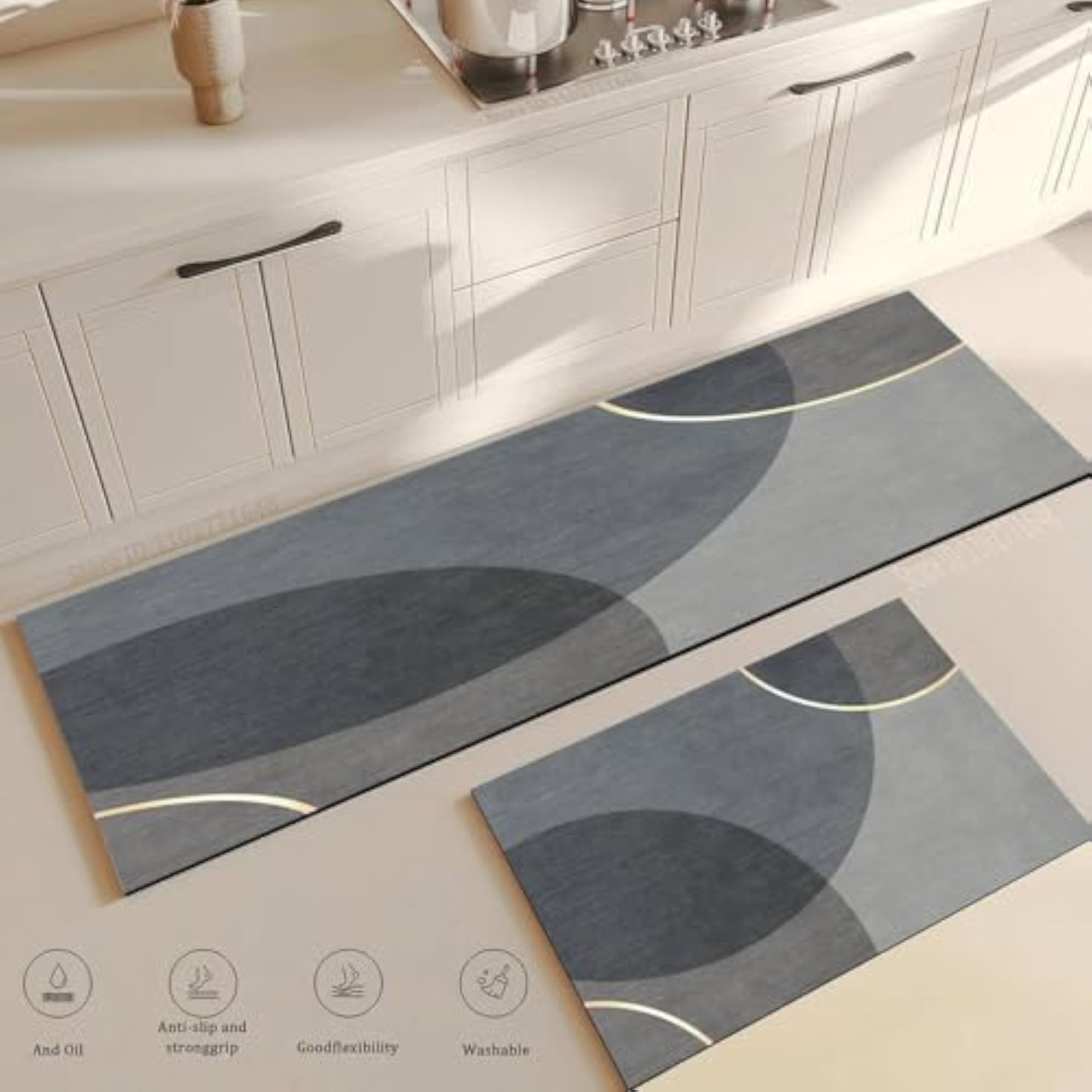 Absorbent Kitchen Floor Mat, Quick-Drying and Anti-Slip
