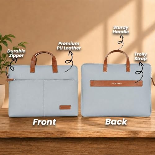 Image of Giftana 7 in 1 Laptop Bag and Laptop Stand with Personalized Diary & Pen, Keychain, Card Holder, Mobile Stand Set, Customized Gift for Husband, Employee Welcome Kit, Corporate Gift for Employees (Grey)