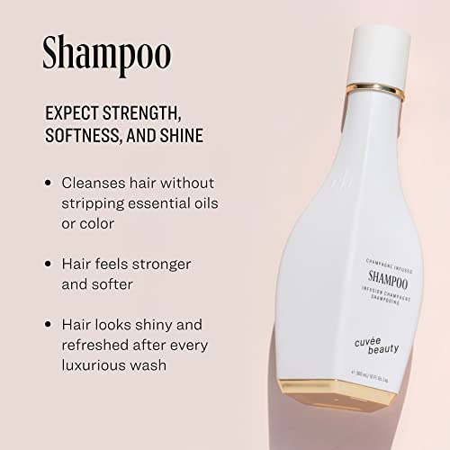 Cuvée Beauty Cuvee Shampoo - 1.7 Fl Oz - Cleanses, Fortifies & Protects Hair - Includes Vitamin B & Panthenol - Champagne-Infused Formula With Resveratrol & Ceramides - Color Safe #TOP1