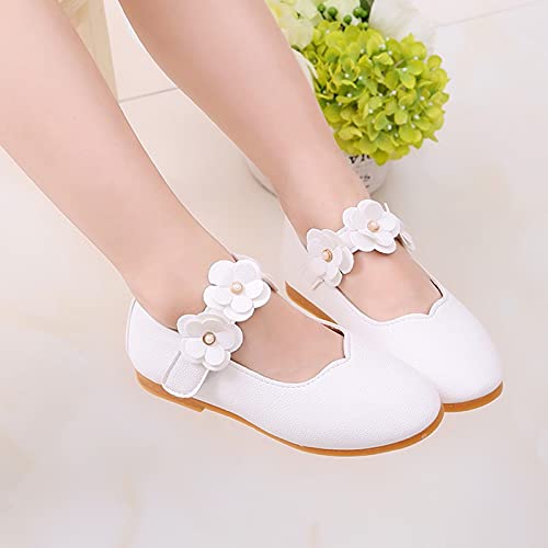 Black Shoes for Girls,Children Baby Girls Leather Flower Princess Shoes Soft Dance Shoes Kids Shoes 1-11 Years2