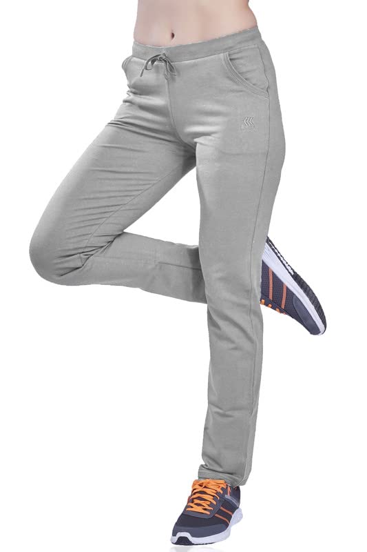 Image of Women's Solid Regular FIT ENRICH Cotton Track Pant