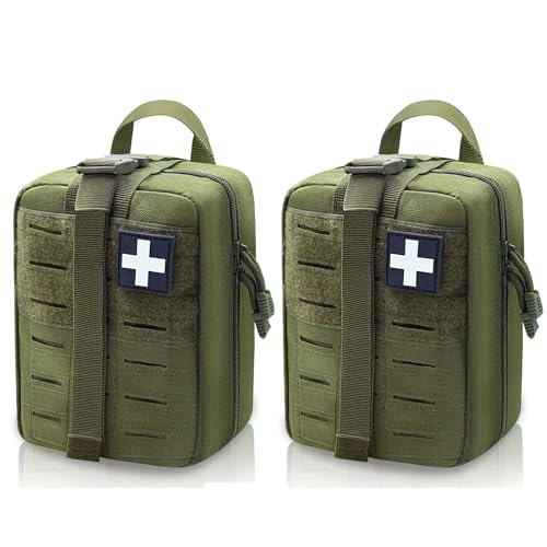 Ifak Pouch, Rip Away Molle Ifak Pouch, Tactical Medical Pouch, Empty First Aid Kit Pouch Bag for Duty Belt