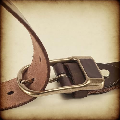 Men's Belt with Single Prong Buckle, Leather Dress Belt width 3.8cm for Casual and Business4
