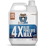 PetraMax 4X Blue Pond Dye - Super Concentrated Pond Dye Blue for Lakes, Pond Shade Water Features - Blue Pond Dye Safe for Fish and Aquatic Life Transforms Murky Water, Treats up to 1-Acre (32 oz)