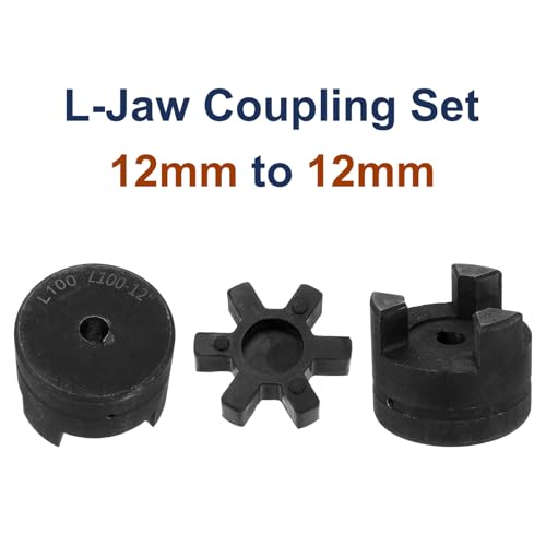 QUARKZMAN 12mm bis 12mm L100 Flexibles 3-teiliges L-Jaw Kupplungskupplungsset & Buna-N NBR Gummispider für Holzspalter Hybridgeräte