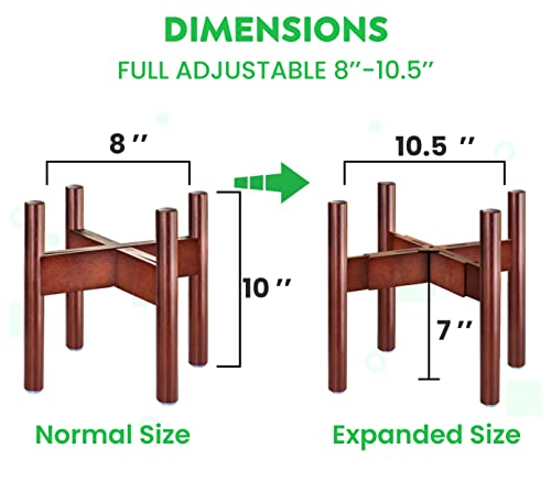 Adjustable Beverage Drink Dispenser Stand - Fits 6 -10 Inches Diameter Of Glass Jar Water Jug And Containers With 1 2 3 4 Or 5 Gallons Load - Wood #TOP3