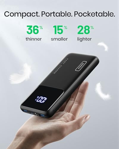 INIU Power Bank, Slim 22.5W PD Fast Charging Portable Charger, USB C in&out 10000mAh Battery Pack, Travel Essentials Powerbank, Mobile Phone Charger for iPhone 17 16, Samsung S25 S24, iPad, Xiaomi etc - Image 8