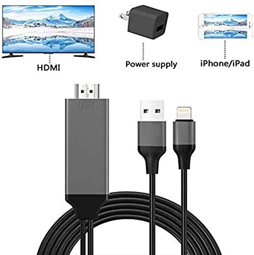 Compatible with iPhone iPad to HDMI Adapter Cable, Vegeta 6.6ft Digital AV Adapter