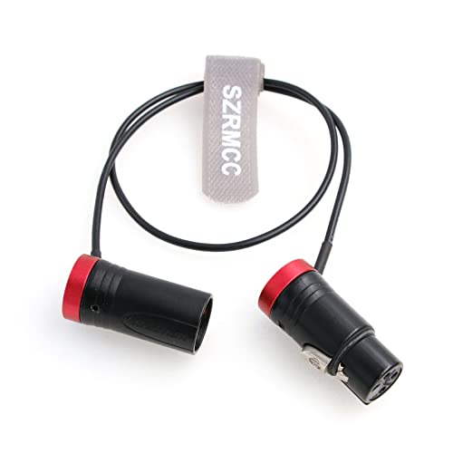 SZRMCC XLR Cable XLR 3 Pin Male to3 Pin XLR Female Low-Profile Audio Cable for Sound Devices 633 688 788T 302 552 Zaxcom Recorder Device Zoom F8 (Red Cap) - Image 4