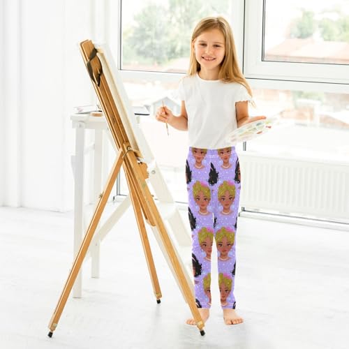 ALAZA Girls' Leggings Children's Yoga Pants Skinny Printed Dance African Woman 1 Comfortable 4T4