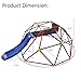 Climbing Dome with Slide,6FT Jungle Gym Monkey Bar for Backyard,Dome Climber with 1.2m Slide,Outdoor Playground Climbing Dome with Slide,for 3+ Boys Girls Toddlers Backyard Gift Present