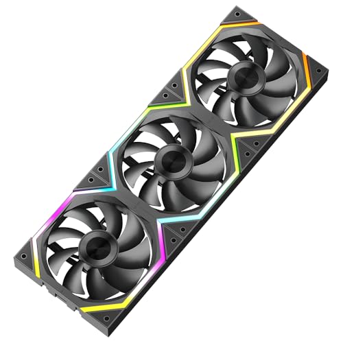 Image of Galaxy X3 120mm PC ARGB Computer Case Fans|Double Ring CD |Daisy-Chain|5V 4PIN PWM 2000PRM(Black Forward Triple Pack)