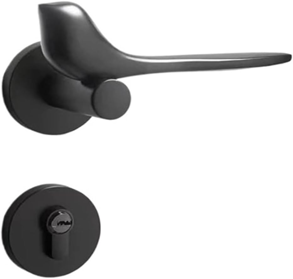 Door Lock Bedroom Door Handle Silent Household Split Wooden Door Lock(Mute Lock Body 1)