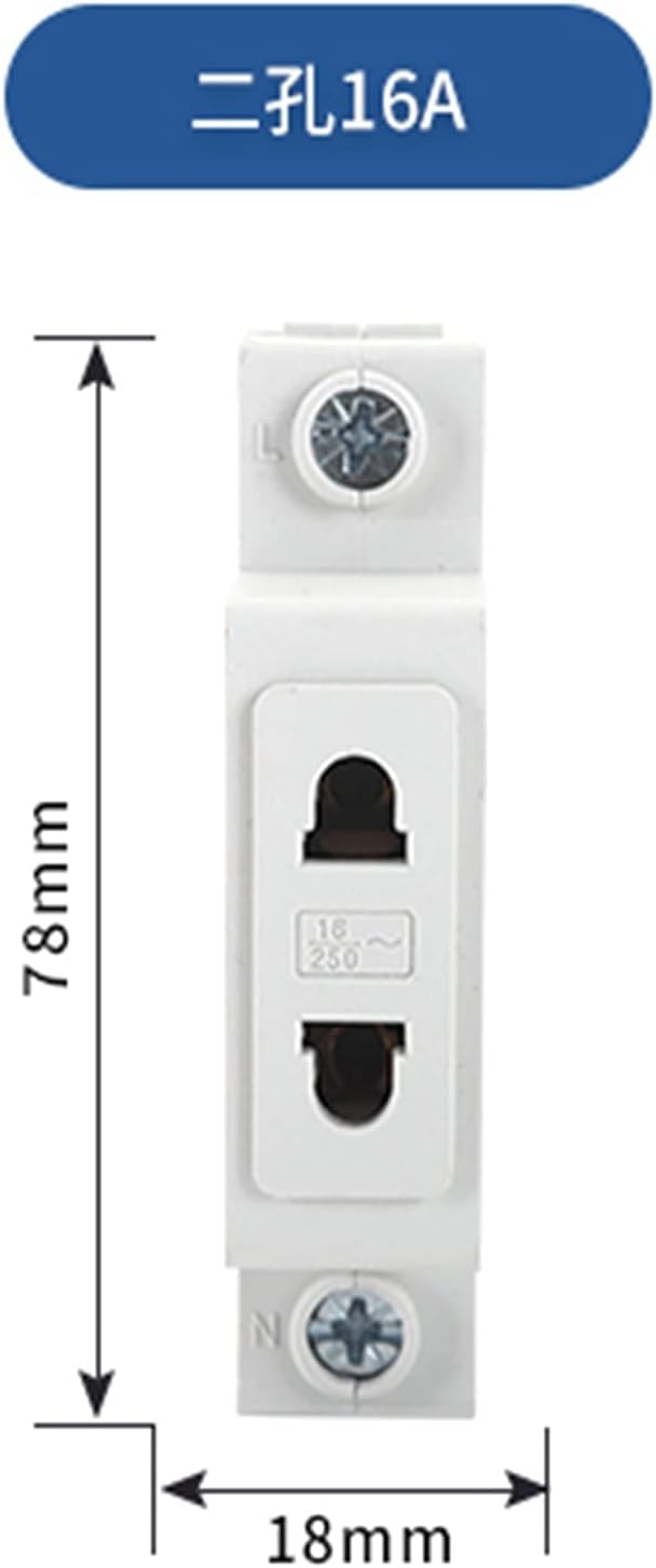 Relay AC30 Contactor, Circuit Breaker Modular Socket Five Hole 16A Rail Type 10A air Switch Distribution Box 234 Holes(2hole-16a)