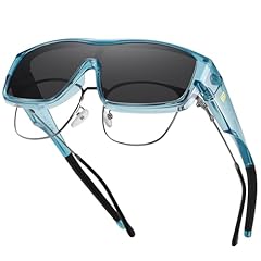 B Transparent Blue Frame Gray Lens