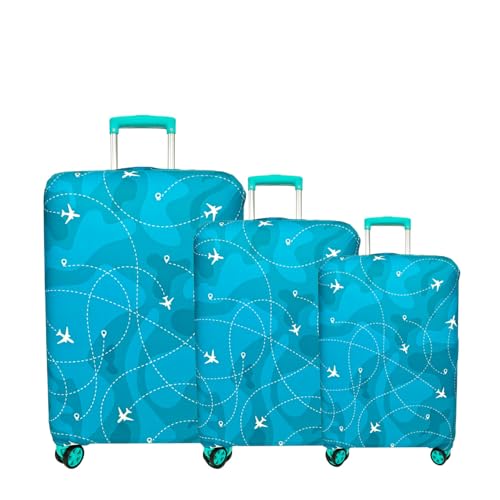 Image of Printed Luggage Cover for Traveling Bag & Suitcase - Stretchable & Scratchproof Trolley Protector with Velcro Lock & Lightweight Washable Material(Suitcase Bag Not Included, Only Cover in Product)