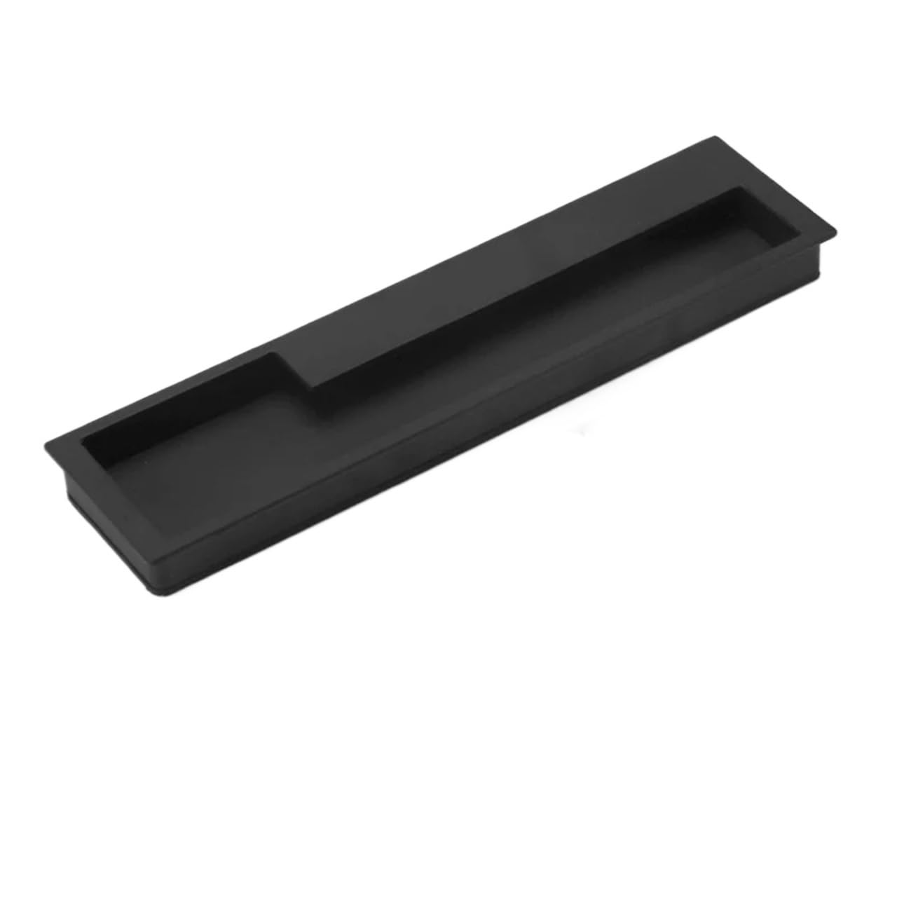 EKalgretrA Recessed Sliding Handles Embedded Sliding Door Handle with Hidden Screws, Modern Simple Handles for Barn Drawer Cupboard(Black 192mm Right)
