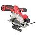 Produktbild Kabellose Mini-Kreissäge mit Führungsschiene - Wiederaufladbare 12V Batterie - Maximale Schnitttiefe 26mm (90°), 18mm (45°) - Einstellbarer Winkel - Sägeblatt Ø 85mm - inkl. Ladegerät - 30 X16 cm