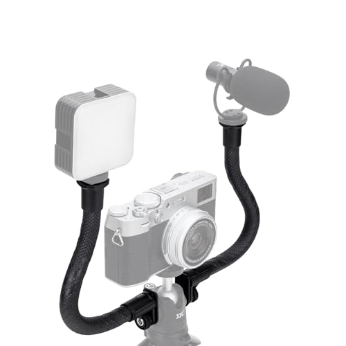 Image of JJC 2-Pack Flexible Extension Arm with Cold Shoe Mount for Camera & Phone | Adjustable Magic Arm Grip for Camera Smartphone Attach LED Light or Microphone on Tripod, Vlog Shooting Recording Accessories