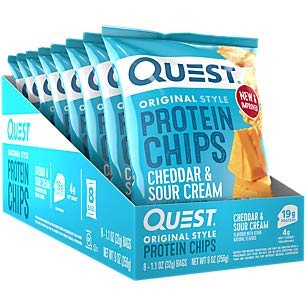Quest Protein Chips Cheddar Sour Cream (8 Bags)