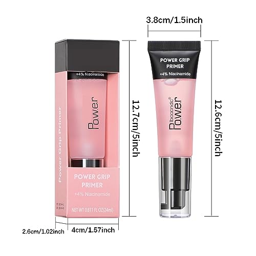 Power Grip Primer + 4% Niacinamide, Hydrating Face Primer, Moisturizes Primes, Primer Face Makeup, Makeup Primer, Face Primer, Hydrating Primer, Perfect Gel-Based, Hydrating Face Primer (Pink)