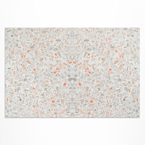 Tapis de jardin extérieur PVC 100x150 cm rectangle imperméable pour terrasse - 2