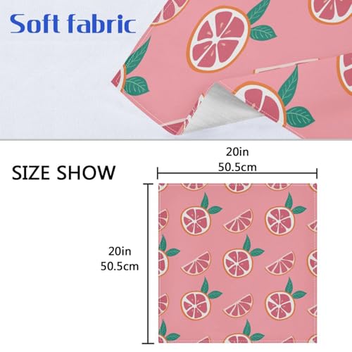 Servilletas de tela juego x6 rosa pomelo 20x20 in miniatura 6