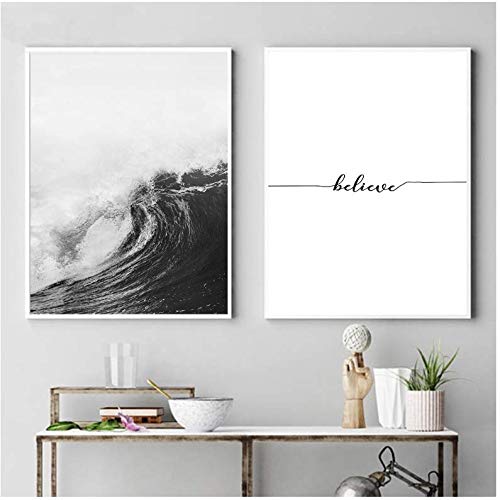 Toile peinture imprimée paysage de mer avec détails graphiques haute définition