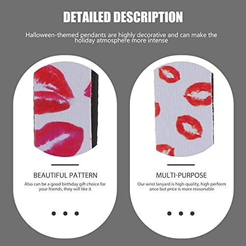 UKCOCO 15pcs Phone Printing Card Hanging Strap Clasp Badge Practical Keys Wrist Holder Ropes with Chain Cellphone Mobile Wallet Bag Lost Lanyard Keychain Style Straps Rings