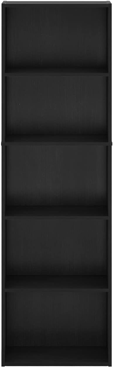 Furinno Luder Bookcase / Bookshelf / Storage Shelves, 5-Tier, Blackwood : Electronics