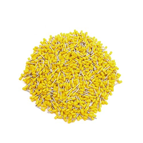 Embout AWG18 1 mm2 pour câble isolé automobile en lot de 1000 pièces couleur jaune