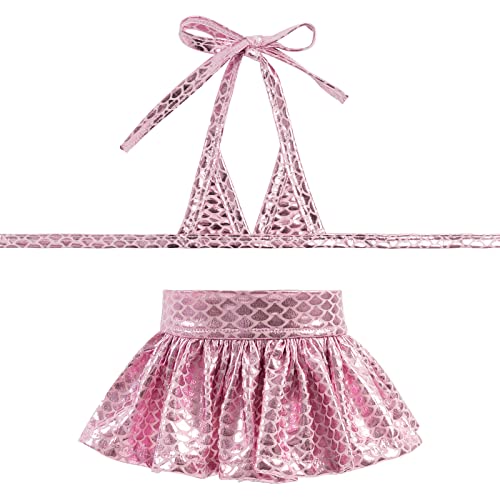 Image of CuteBone Dog Bikini Dress, Stylish Swimsuit Costume for Small Dogs, Comfortable & Adjustable Puppy Bathing Suit, Soft Outfit Pet Apparel for Beach, Pool and Summer Fun DB15M