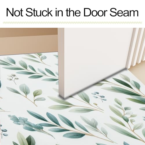 Paillasson lavable en machine 50x80 cm antidérapant motifs feuilles