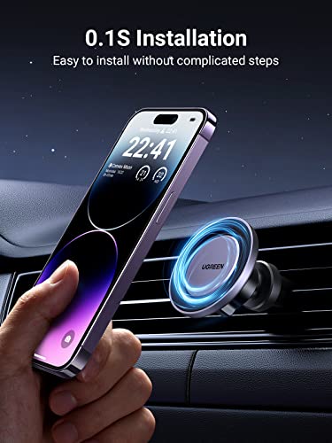 Image of UGREEN MagSafe Car Mount, Magsafe Phone Car Holder, Air Vent 360 Adjustable Magnetic Phone Holder, Strong Magnet, Easily Install, Compatible with iPhone 17 Pro Max and Phones with MagSafe Case