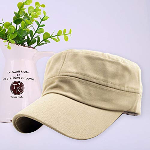 Boné de sol clássico vintage simples com viseira esportiva ajustável estilo militar Cadete da TOPMou