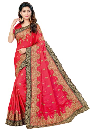 Visena FabSilk Embroidery Work Saree