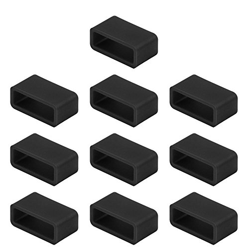 D-ROAD 10PCS Black Silicon Fastener Ring for Garmin Vivofit to Fix the Band Clasp Fall off Problem
