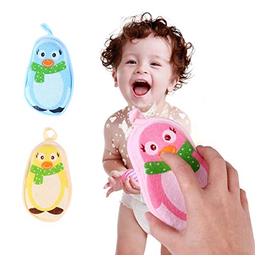 Toyvian 3 Peças de Esponja de Banho para Bebê Dos Desenhos Animados Algodão Macio Escova de Banho Es