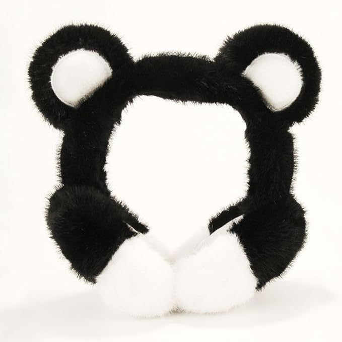 Image of Girl Winter Earmuffs Outdoor Wear Soft Faux Fur Plush Ear Warmer Minnie Design Windproof Woolen Warm Ear Muff Men & Women (Freesize)