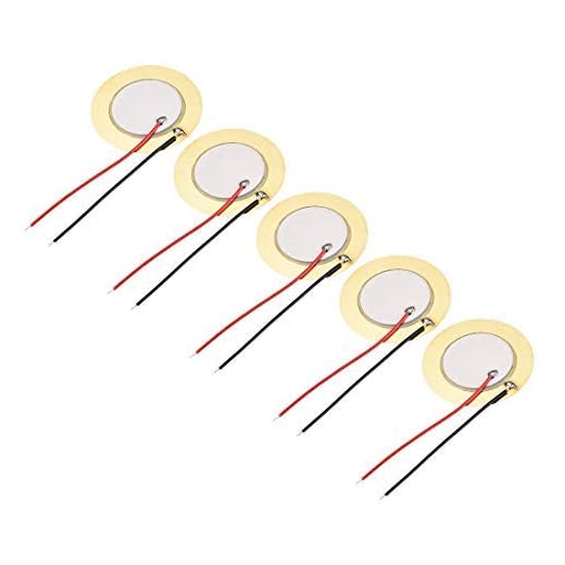 5 discos Piezo de 35 mm con sensor acústico y micrófono