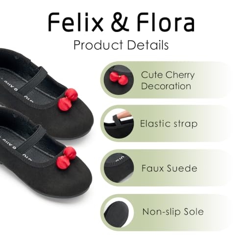 Image of Felix & Flora Toddler Flower Girl Dress Shoes - Girl Ballet Flats Party School Shoes Wedding