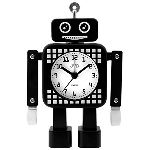 Preisvergleich Produktbild JVD SRP2304.3 Wecker für Kinder Quarz analog ROBOTER Kinderwecker schwarz