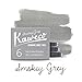 Kaweco Fountain Pen Ink Cartridges Smokey Grey of 6 | Premium Ink with Short Standard Cartridges in Grey | Vegan Cruelty Free Water Soluble Calligraphy Lettering Writing