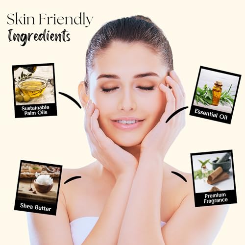 Image of Wavertree & London Noir Scented Natural Soap (2 Bars), 7oz Moisturizing French Triple Milled Soap Bars enriched with shea butter - Pure Plant Oil Bath & Body Bars for All Skin Types