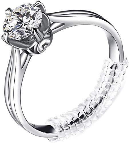 Invisible Ring Size Adjuster for Loose Rings, 16 Pack 4 Styles Transparent Ring Guards Fitter, Resizer, Jewelry Tightener Spacer Reducer Stopper for Men and Women Over-Sized Rings
