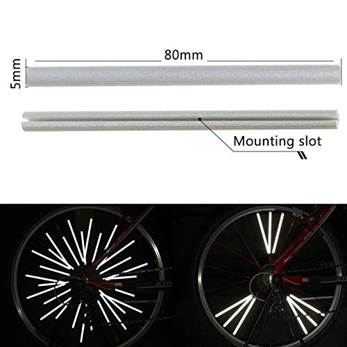 image for NRC&XRC Silver Bike Spoke Reflector Pack of 36 Reflectors Spokes for M
