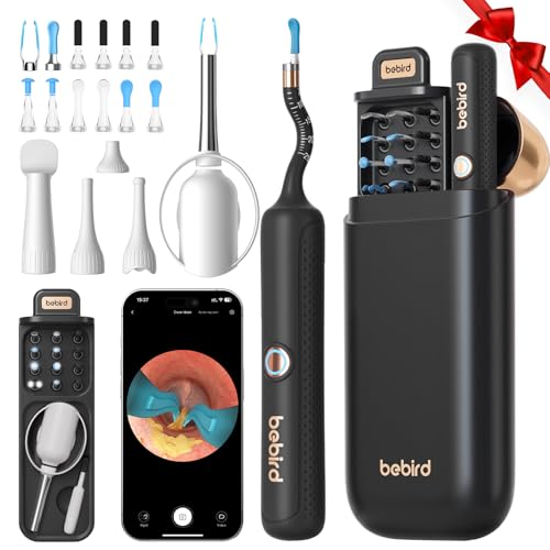 Bebird Earsight Plus R37R Ear Cleaning Camera Wax Removal Tool kit, FSA HSA Eligible Flexible Ear Scope Otoscope Camera Light, Visual Ear Picker Wireless Earwax Remover Tweezers for Adults & Kids