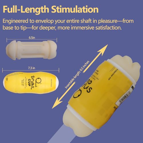 Image of 2-in-1 Dual-Ended Male Masturbator，Masturbation Cup, Male masterburbater，Penis Stroker, Pussy Sex, Oral Sex,Anal Sex 3 Mode Male Sex Toys (Orange)