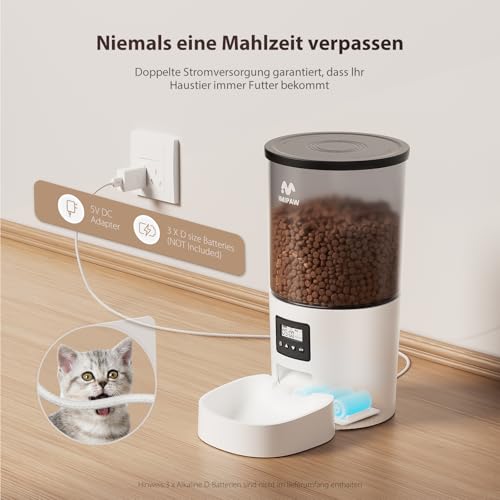 Futterautomat für 2 Katzen Imipaw – Programmierbarer Futterspender für Katzen